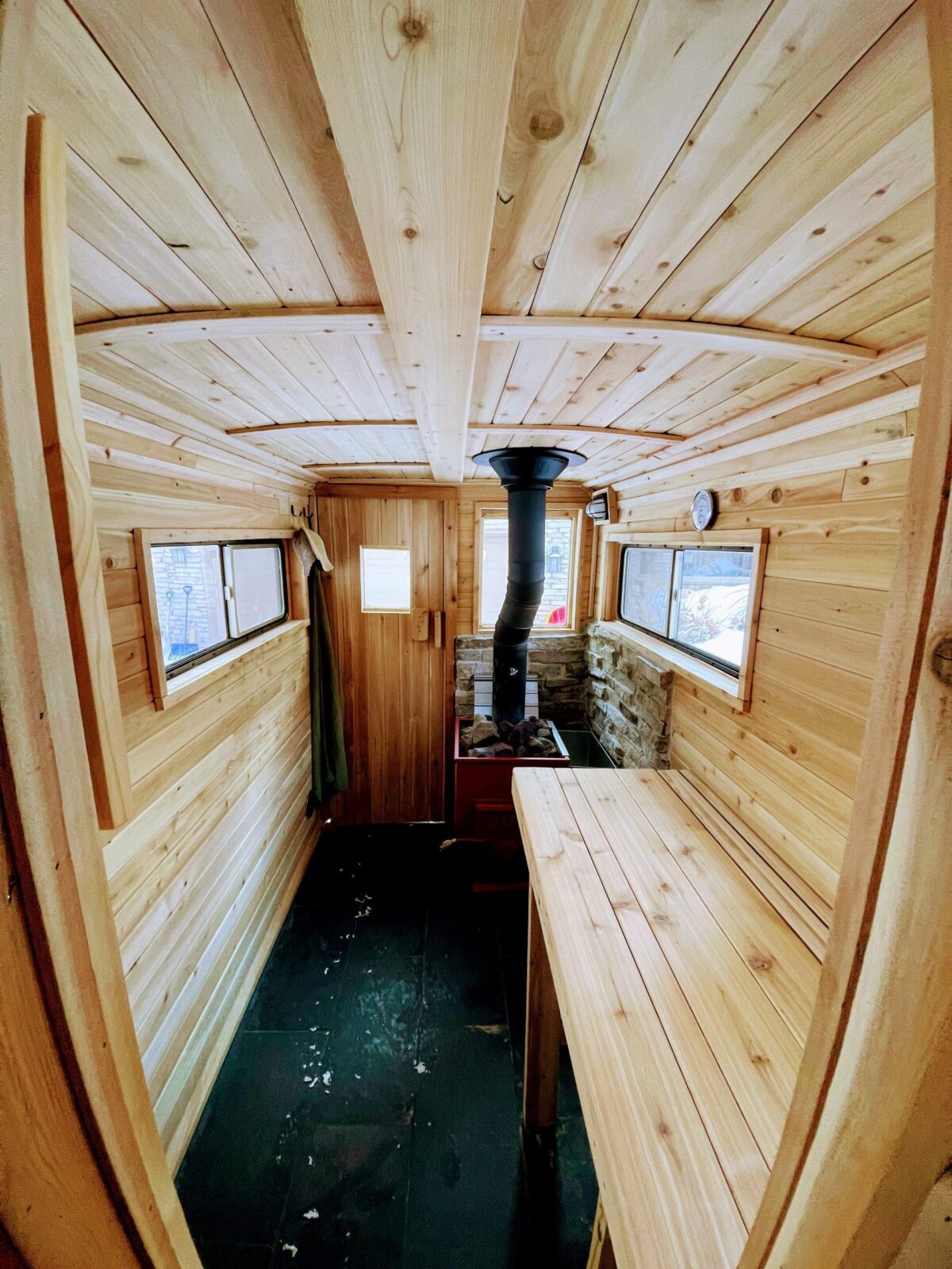 horse trailer sauna inside